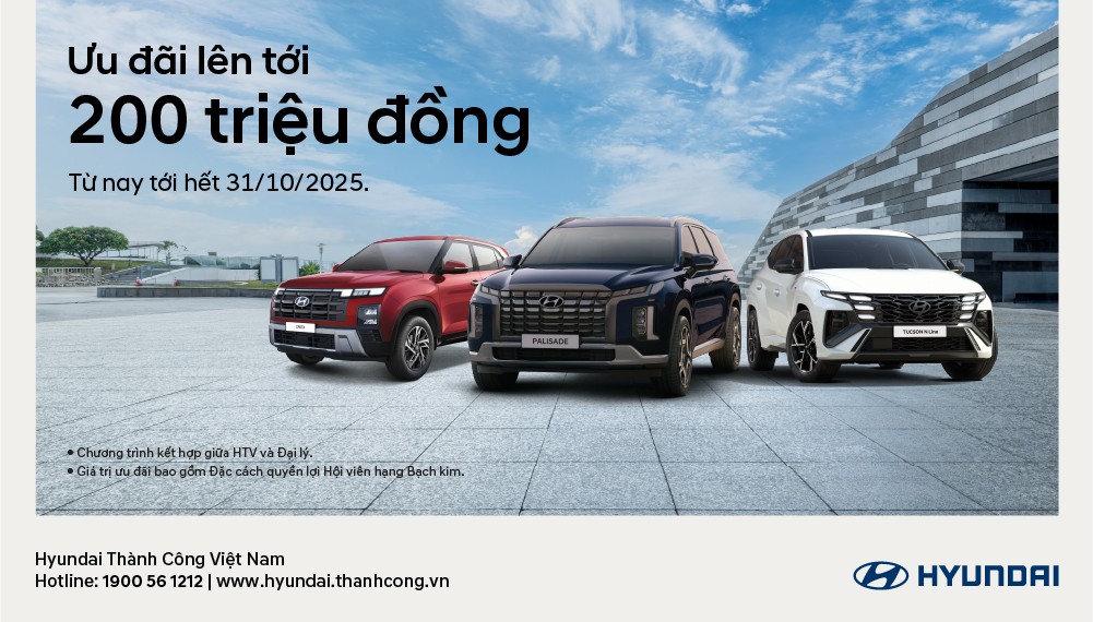 Hyundai Thành Công ưu đãi bảo hành 8 năm cùng hỗ trợ tài chính lên đến 200 triệu đồng Hyundai Thành Công ưu đãi bảo hành 8 năm cùng hỗ trợ tài chính lên đến 200 triệu đồng