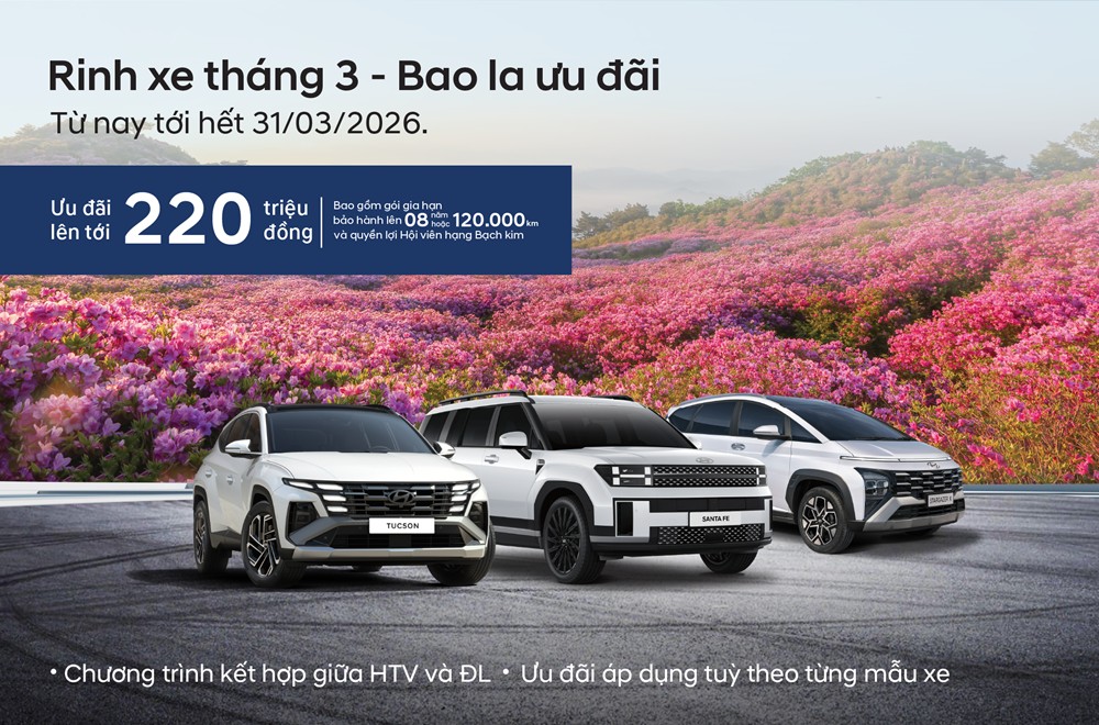 Hyundai Thành Công triển khai chương trình ưu đãi kép bảo hành dài hạn – Giảm giá đến 220 triệu đồng